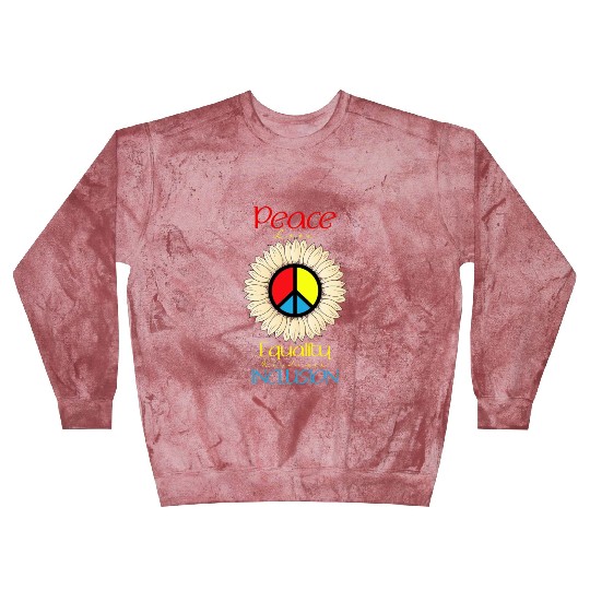 Peace Love Equality Kindness Inclusion Sunflower Blast Sweatshirts