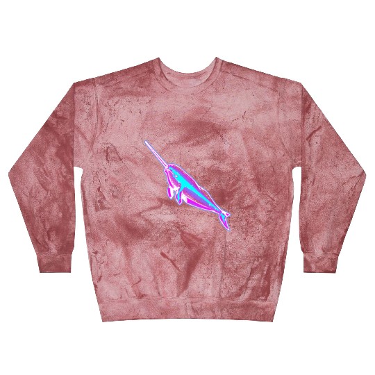 Synthwave Narwhal Blast Sweatshirts