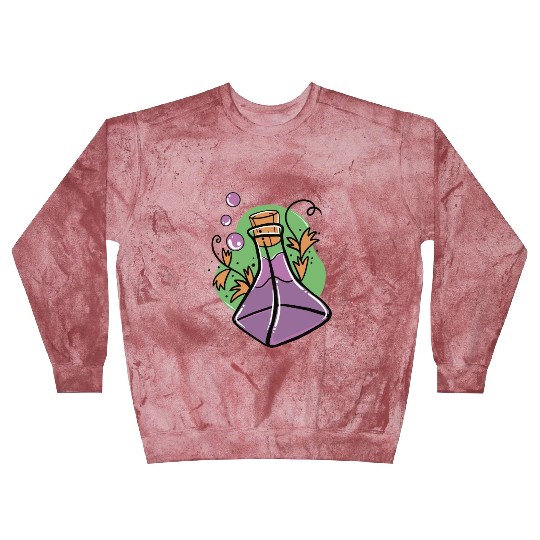 A glass of purple poison with Fall leaves Blast Sweatshirts