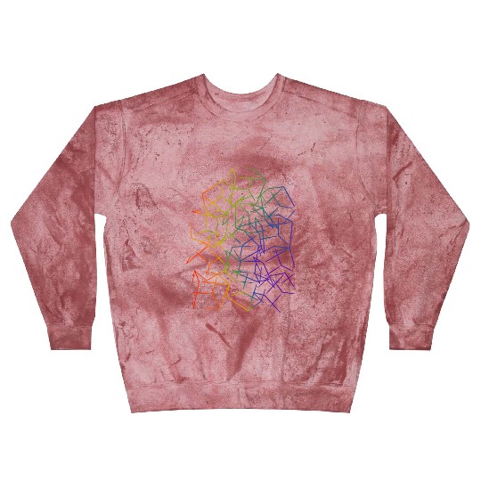 Subtle Pride Rainbow Cubic Design Blast Sweatshirts