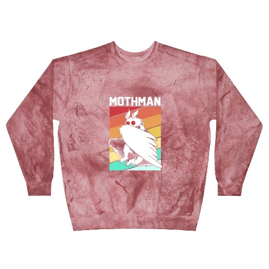 Retro Mothman Cryptid 80s Vintage Mothman Blast Sweatshirts