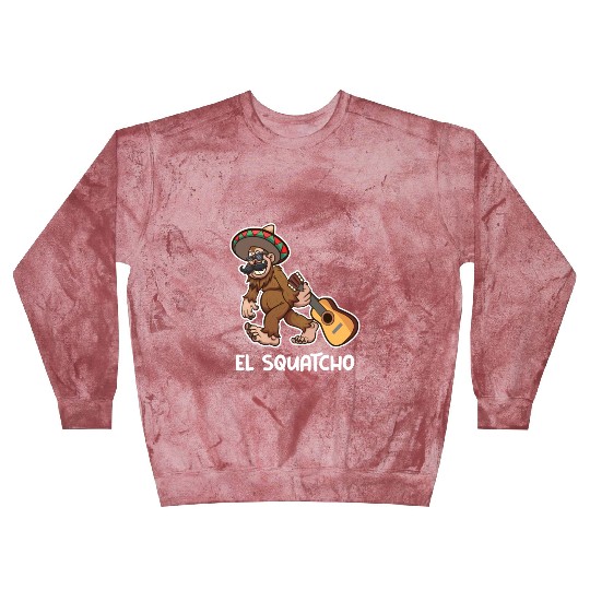 El Squatcho Funny mexican guitar sasquatch Blast Sweatshirts
