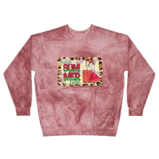A220425 12 Sweet Summer Time Watermelon Leopard Blast Sweatshirts