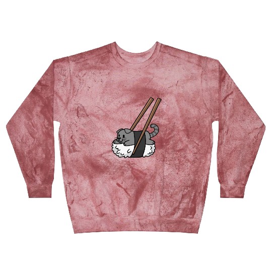 Scottish Fold Cat Nigiri Sushi Blast Sweatshirts