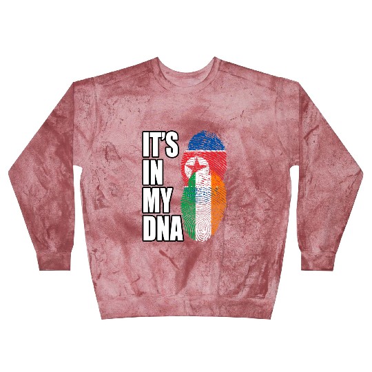 North Korean And Irish Mix Heritage DNA Flag Blast Sweatshirts