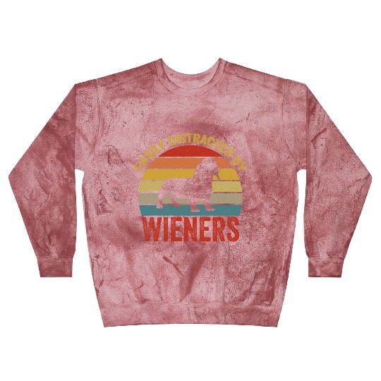 Easily Distracted By Wieners For Dog Lover Blast Sweatshirts