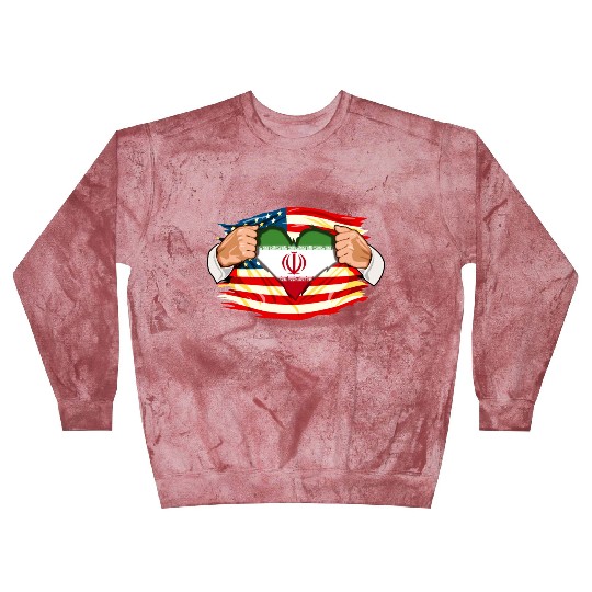 Persians Who Live in America Iran Flag Blast Sweatshirts