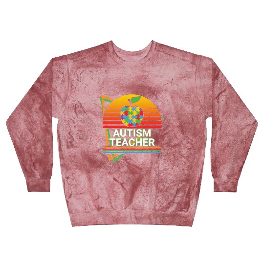 Autism Teacher Retro Blast Sweatshirts