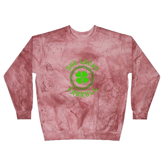 One Lucky Farrell Irish Family Four Leaf Clover Blast Sweatshirts