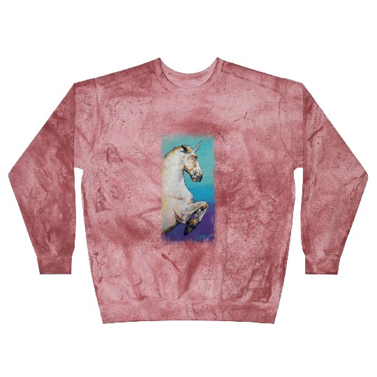 White Unicorn Design Blast Sweatshirts