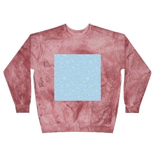 Light Blue Snowflakes Pattern Blast Sweatshirts