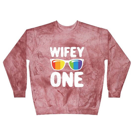Wife One Funny Lgbt Lesbian Couple LGBT Pride Gay Blast Sweatshirts