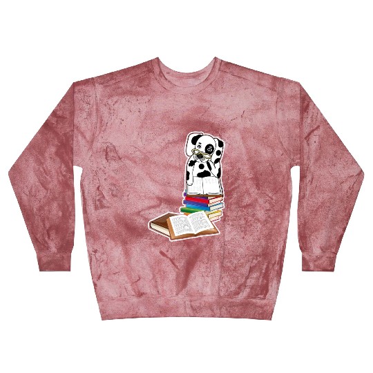 Book Reading Dalmatian Dog Lover Blast Sweatshirts