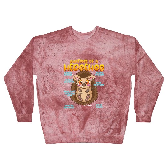 Anatomy Of A Funny Hedgehog Blast Sweatshirts
