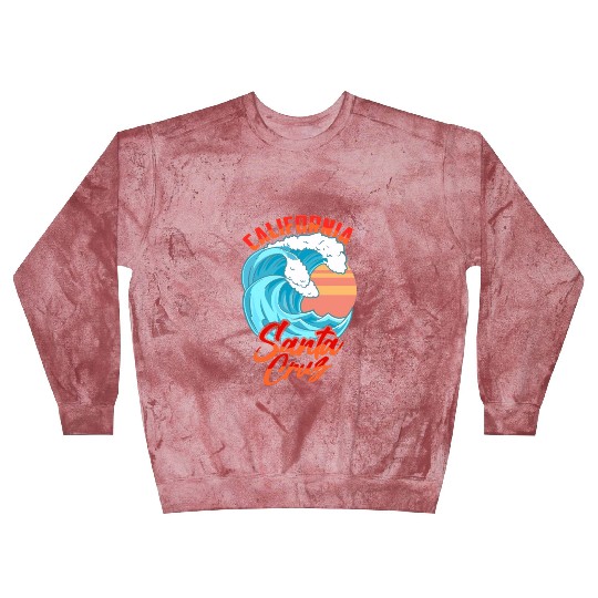 Santa Cruz California Waves Surf Beach Blast Sweatshirts