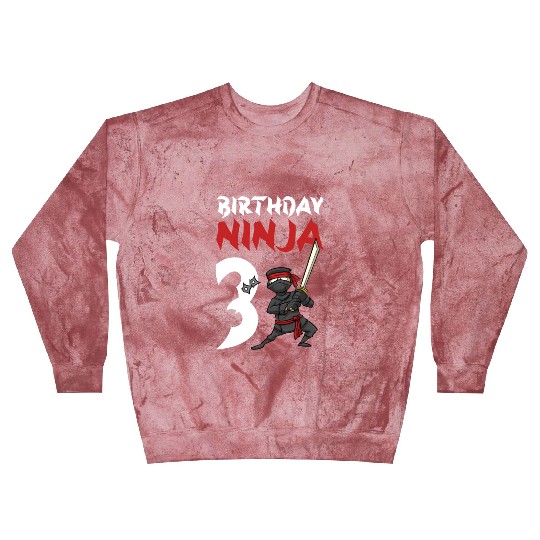 Birthday Party 3 Years Old Japanese Ninja Birthday Blast Sweatshirts
