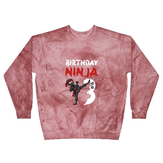 Birthday Party 3 Years Old Japanese Ninja Birthday Blast Sweatshirts