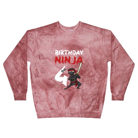 Birthday Party 4 Years Old Japanese Ninja Birthday Blast Sweatshirts