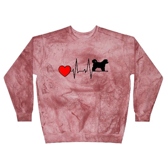 Bichon Frise Mom Heartbeat I Love My Black Blast Sweatshirts