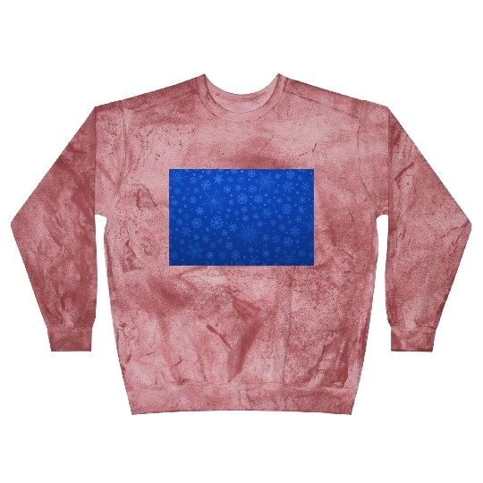 Abstract Blue Snowflakes Pattern Blast Sweatshirts