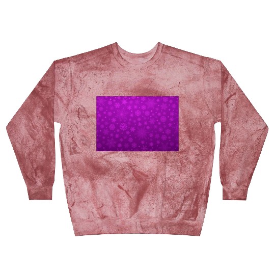 Abstract Purple Snowflakes Pattern Blast Sweatshirts