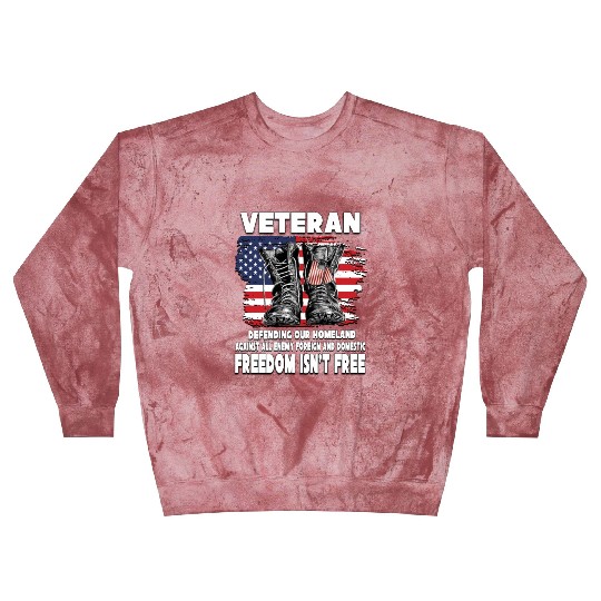 VETERAN PROTECTING AT HOME FREEDOM ISNT FREE Blast Sweatshirts