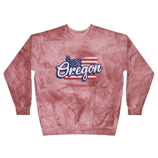 US Flag Oregon Map Design for proud Oregonians Blast Sweatshirts