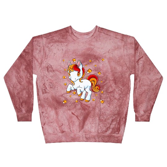 Halloween Unicorn Pony Candy Corn Halloween Blast Sweatshirts