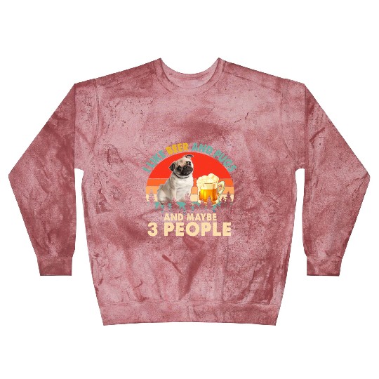 Halloween Vintage Retro I Like Beer And Pugs Maybe Blast Sweatshirts