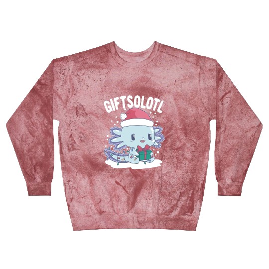 Giftsolotl Axolotl Christmas Axolotl Kids XMas Blast Sweatshirts