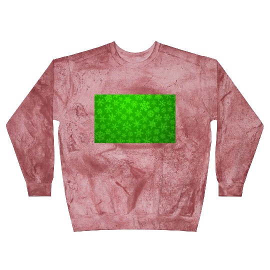 Green Snowflakes Christmas Pattern Blast Sweatshirts