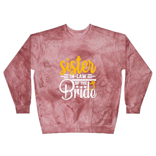 Sister in Law Of The Bride Wedding Party Matching Blast Sweatshirts