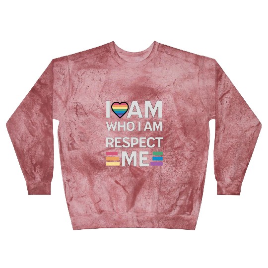 i am who i am respect me rainbow unisex Blast Sweatshirts