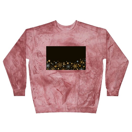 Elegant Snowflakes Black Gold Silver Blast Sweatshirts