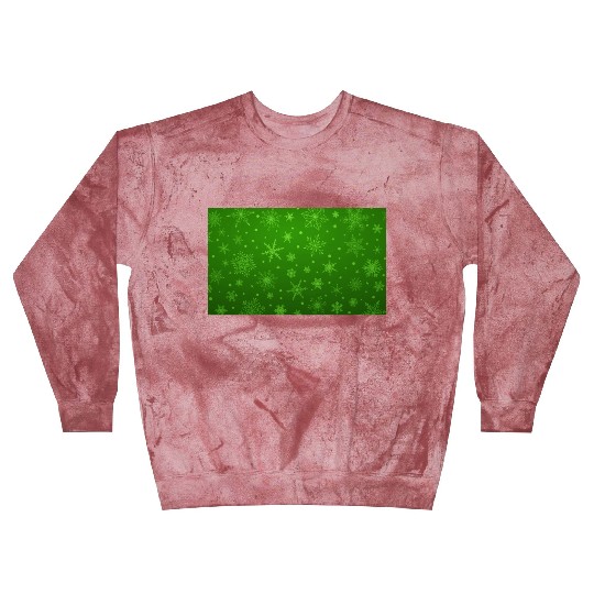 Abstract Green Snowflakes Pattern Blast Sweatshirts