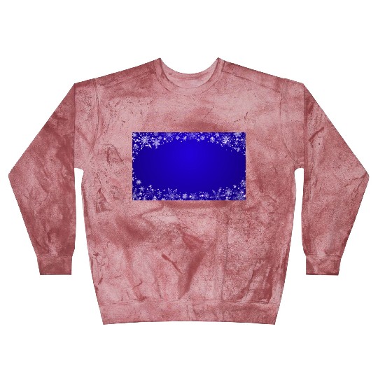 Modern Navy Blue Snowflakes Pattern Blast Sweatshirts