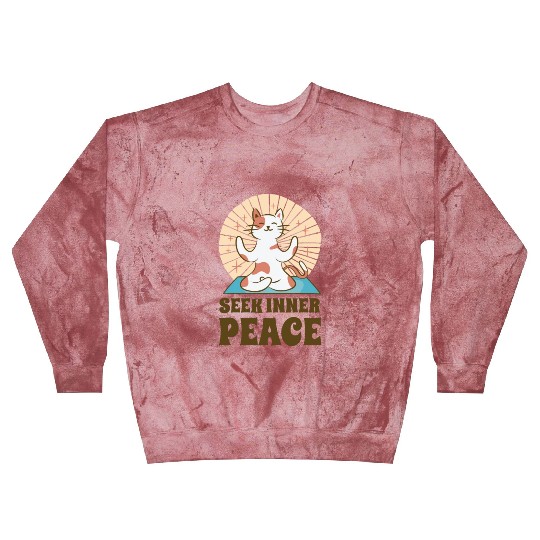Serenity Cat Yoga Cat Owner Meditation Yoga Fan Blast Sweatshirts