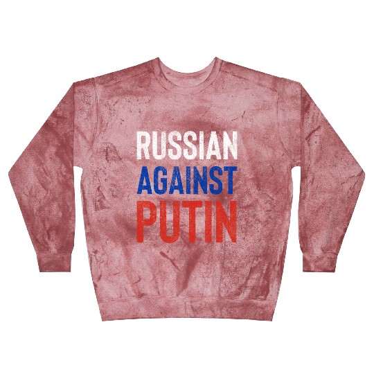 Russian against Putin russia flag grunge Blast Sweatshirts