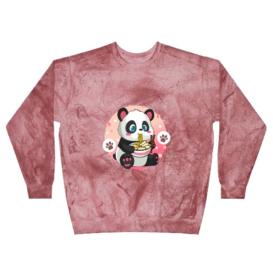 Cute Kawaii Panda Eating Ramen Blast Sweatshirts