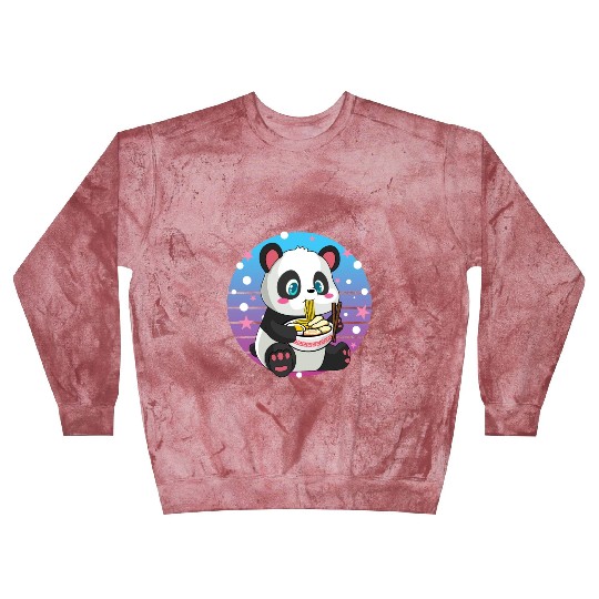 Cute Panda Eating Ramen Blast Sweatshirts