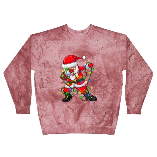 Dabbing Santa Blast Sweatshirts for Boys Girls Christmas Tree
