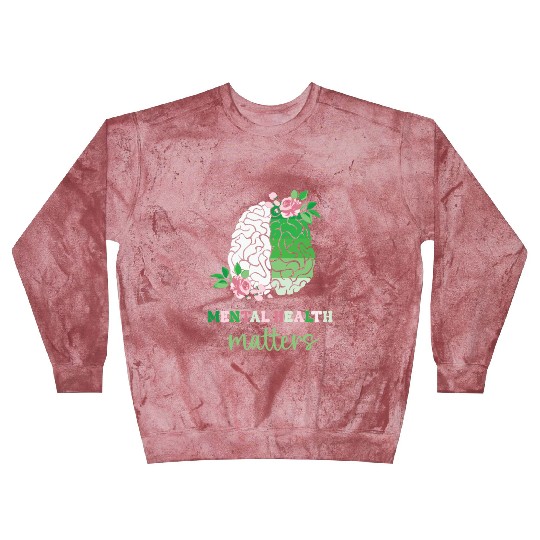 Green and Pink : Mental Health Matters Blast Sweatshirts