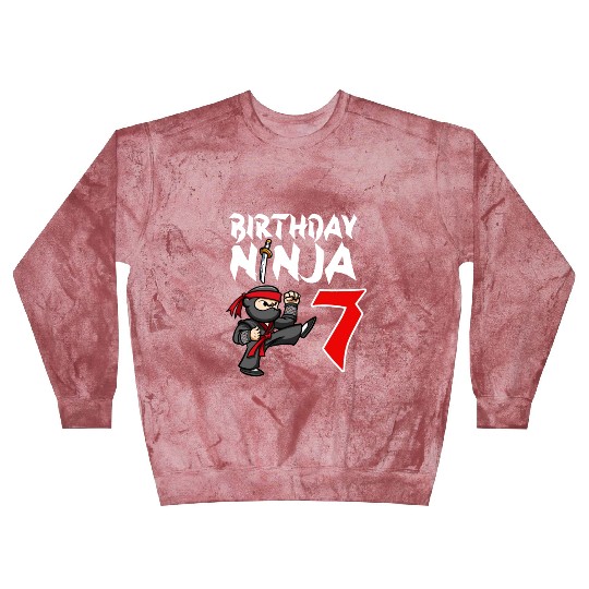 Birthday Party 7 Years Old Japanese Ninja Birthday Blast Sweatshirts
