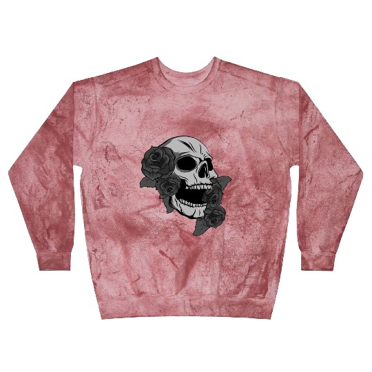 Black Skull Roses Aesthetic Goth Gothic Blast Sweatshirts
