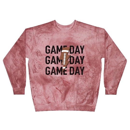 Game Day Football Distressed Lightning Bolt Blast Sweatshirts