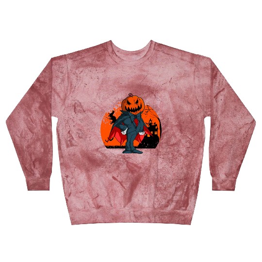 Vampire Pumpkin Head Jack O' Lantern Halloween Blast Sweatshirts