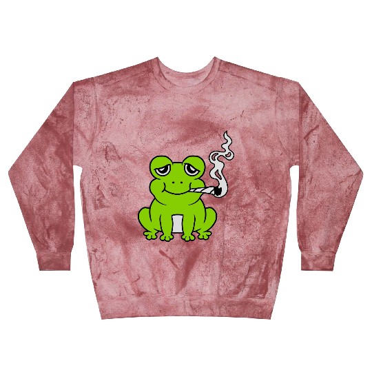 Stoned Weed Joint Frog Blast Sweatshirts