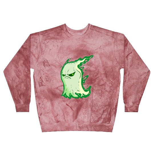 Grumpy Green Spirit Ghost On Halloween Blast Sweatshirts