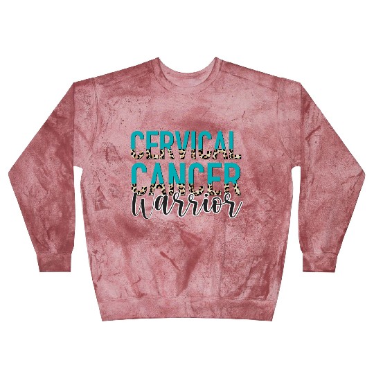 Cervical Cancer Awareness Month Warrior Teal White Blast Sweatshirts