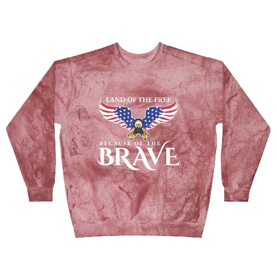 Land Of The Free Because Of The Brave Patriot USA Blast Sweatshirts